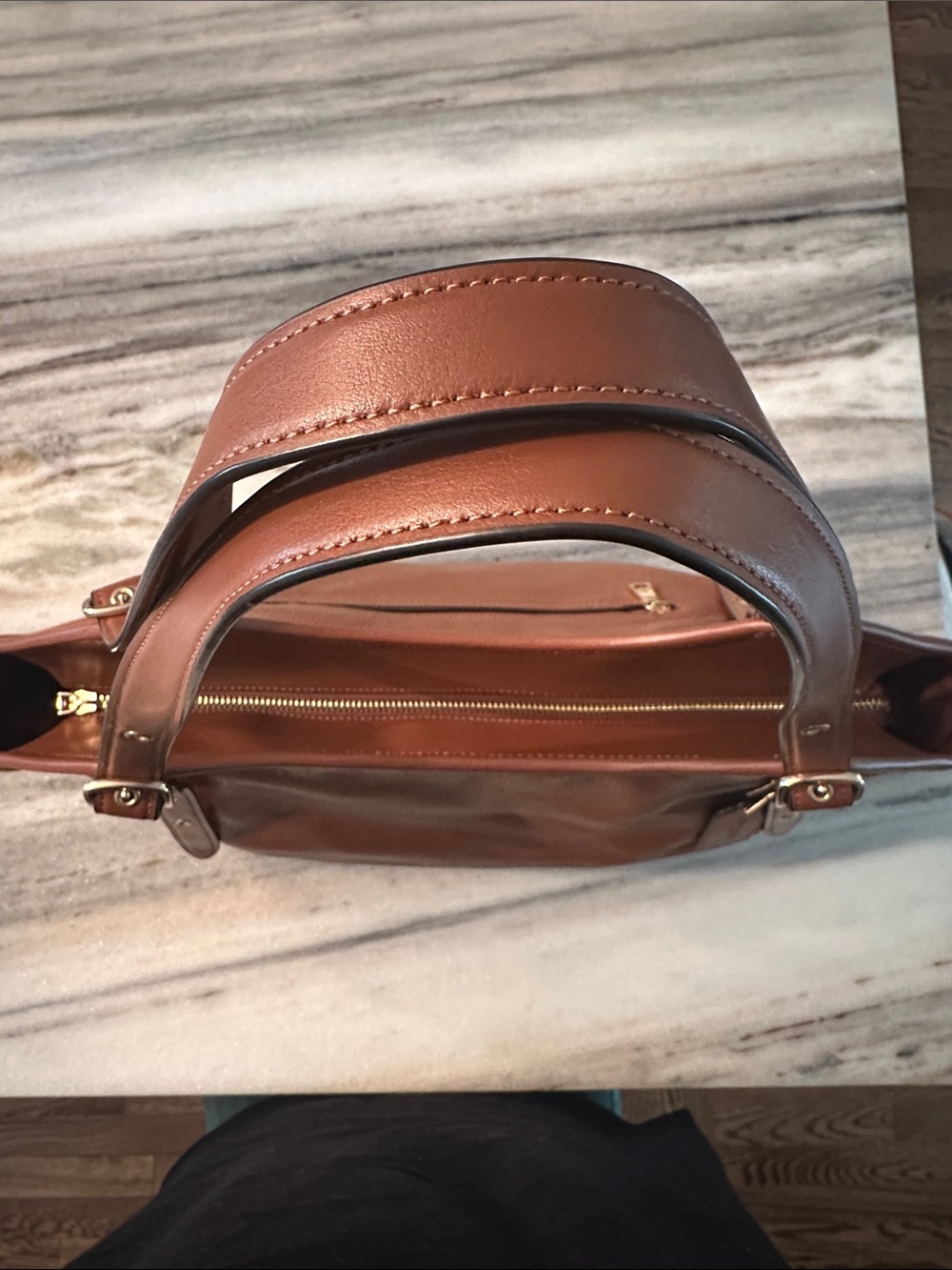 COACH MEADOW SHOULDER BAG -Suede and leather - Picture 6 of 8